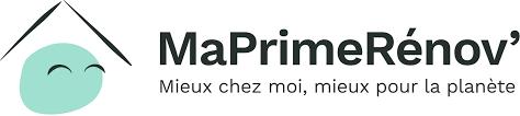 Logo officiel MaPrimeRénov’, aide de l’État pour la rénovation énergétique des logements